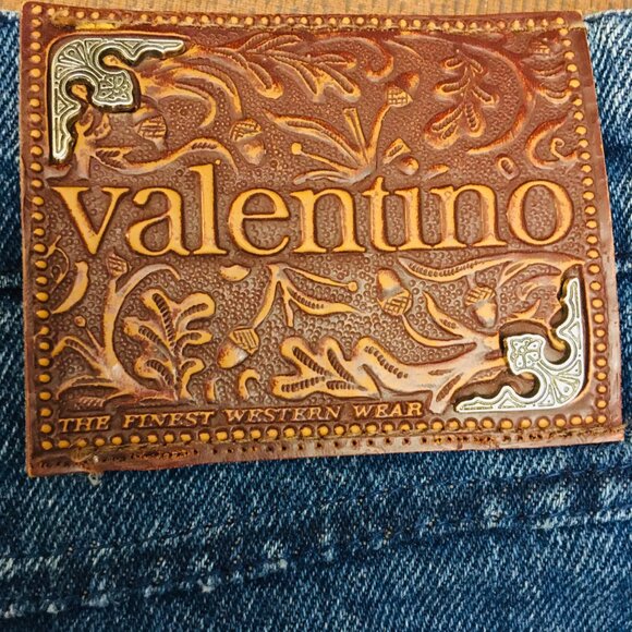 Valentino Italy Designer Jeans Logos Cotton Lined Blue Women’s Size EUC 36 US 8 - Picture 6 of 14